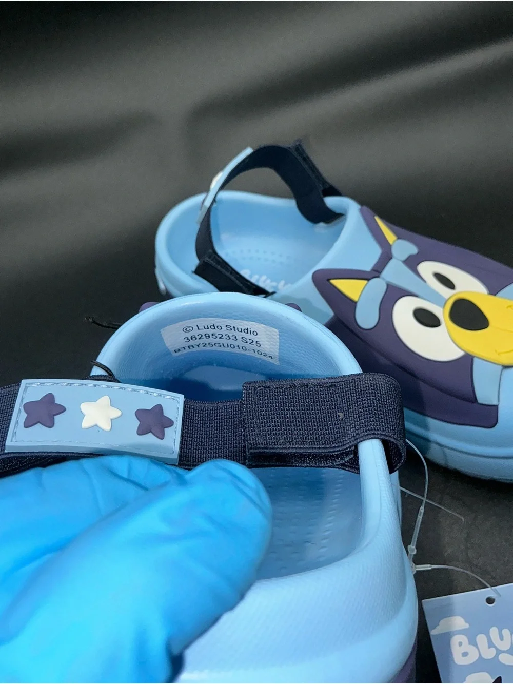 Disney Light Blue Kids Character Clog Sandals with Yellow Accent